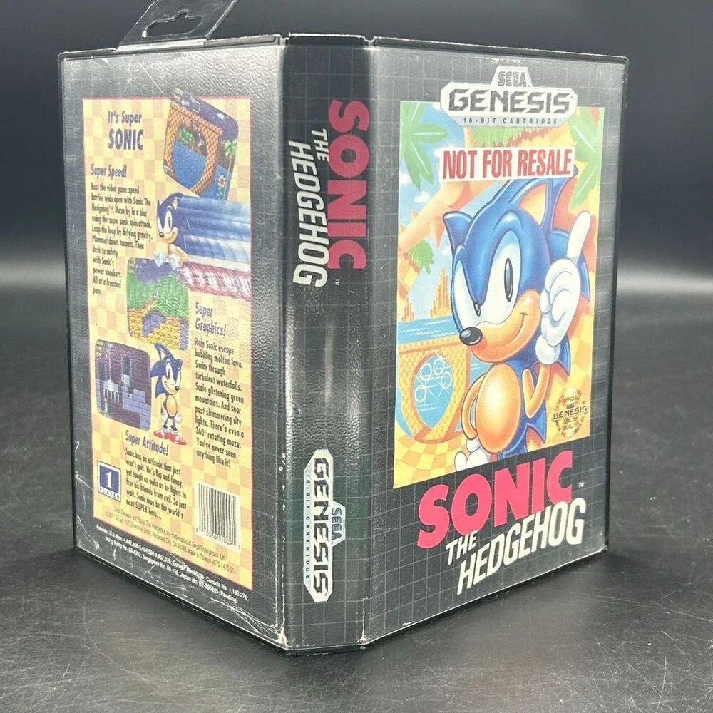 Sonic the Hedgehog NFR (Sega Genesis, 1991) 16-Bit Cartridge No Manual